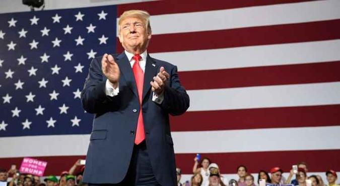Nas últimas semanas, Trump participou de vários atos de campanha nas primárias estaduais(foto: Mandel Ngan) Nas últimas semanas, Trump participou de vários atos de campanha nas primárias estaduais(foto: Mandel Ngan)