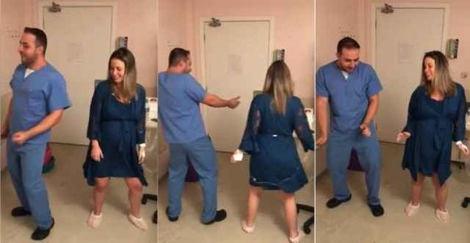 Paciente e médico dançando 'Paradinha', da Anitta(foto: Facebook/Fernando.guedesdacunha.3 ) Paciente e médico dançando 'Paradinha', da Anitta(foto: Facebook/Fernando.guedesdacunha.3 )