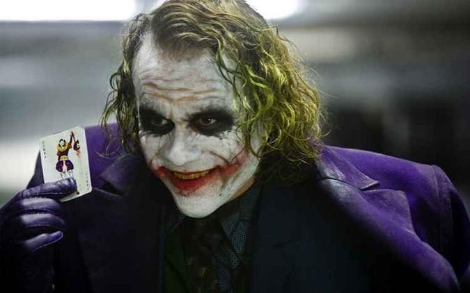 O Coringa de Heath Ledger é um dos mais queridos entre os fãs do vilão(foto: Warner Bros/Divulgação) O Coringa de Heath Ledger é um dos mais queridos entre os fãs do vilão(foto: Warner Bros/Divulgação)