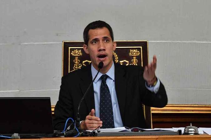 Guaidó é presidente da Assembleia Nacional e neste mês se proclamou presidente interino para acabar com o regime Guaidó é presidente da Assembleia Nacional e neste mês se proclamou presidente interino para acabar com o regime