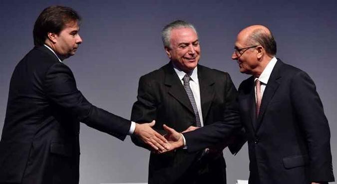 Resultado de imagem para rodrigo maia temer alckmin