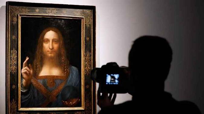 Quadro 'Salvator Mundi' será exposto no Louvre de Abu Dhabi (foto: NBC News/Reprodução ) Quadro 'Salvator Mundi' será exposto no Louvre de Abu Dhabi (foto: NBC News/Reprodução )