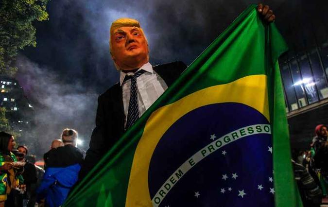 Bolsonaro já deixou clara sua admiração pelo presidente americano, Donald Trump(foto: Miguel Schincariol/AFP) Bolsonaro já deixou clara sua admiração pelo presidente americano, Donald Trump(foto: Miguel Schincariol/AFP)