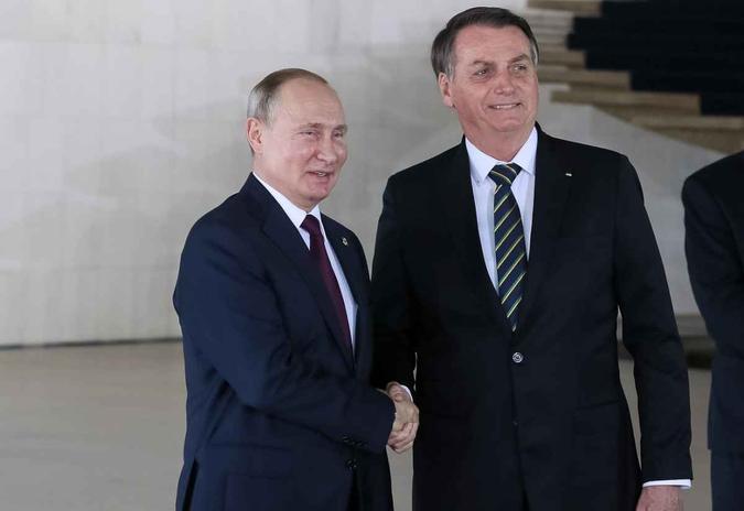 Presidente da República, Jair Bolsonaro recebe o Presidente da Federação da Rússia, Vladimir Putin(foto: Isac Nóbrega/PR) Presidente da República, Jair Bolsonaro recebe o Presidente da Federação da Rússia, Vladimir Putin(foto: Isac Nóbrega/PR)