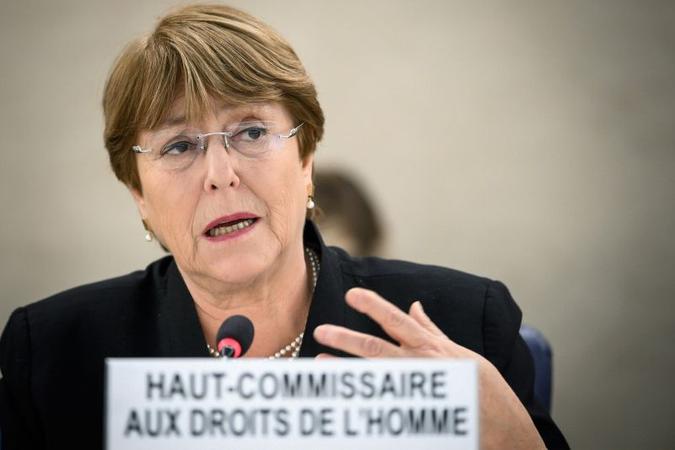 Alta Comissária da ONU para os Direitos Humanos, Michelle Bachelet.(foto: Fabrice Coffrini/AFP ) Alta Comissária da ONU para os Direitos Humanos, Michelle Bachelet.(foto: Fabrice Coffrini/AFP )