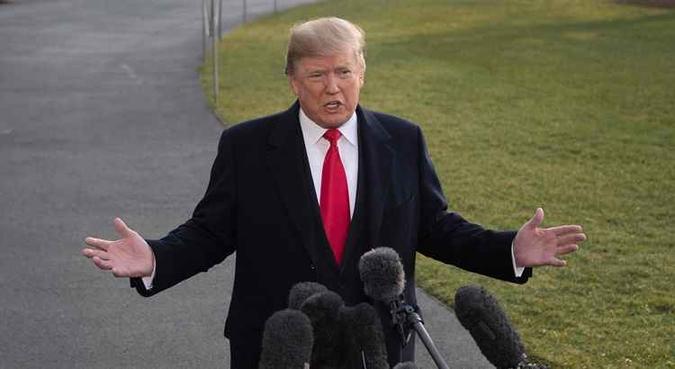 É a primeira vez desde as revelações que Trump expressa um apoio tão claro ao candidato(foto: Jim Watson/AFP ) É a primeira vez desde as revelações que Trump expressa um apoio tão claro ao candidato(foto: Jim Watson/AFP )