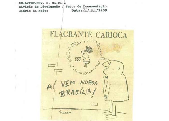 Charge do Diário da Noite sugere haver só índio na nova capital Charge do Diário da Noite sugere haver só índio na nova capital