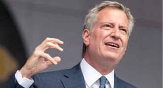 O prefeito de Nova York, Bill de Blasio(foto: Sina Schuldt/ AFP ) O prefeito de Nova York, Bill de Blasio(foto: Sina Schuldt/ AFP )