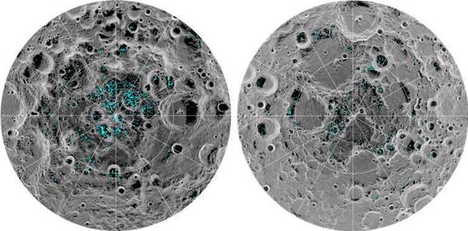 Gelo na Lua (foto: Nasa ) Gelo na Lua (foto: Nasa )