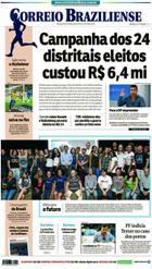 Confira a Capa do Jornal Correio Braziliense do dia 17/10/2018