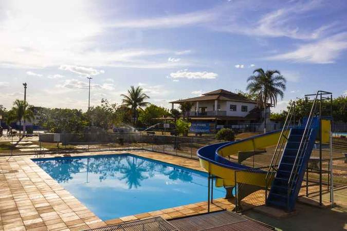 Estrutura do Caeso: três piscinas, parque infantil, quadra poliesportiva e de areia e um campo society (foto: Vinicius Cardoso Vieira/Esp. CB/D.A Press) Estrutura do Caeso: três piscinas, parque infantil, quadra poliesportiva e de areia e um campo society (foto: Vinicius Cardoso Vieira/Esp. CB/D.A Press)