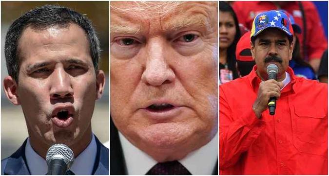 Trump reconheceu o líder opositor venezuelano Juan Guaidó como presidente interino da Venezuela, que atualmente é governada por Nicolás Maduro (foto: Arquivos / AFP) Trump reconheceu o líder opositor venezuelano Juan Guaidó como presidente interino da Venezuela, que atualmente é governada por Nicolás Maduro (foto: Arquivos / AFP)