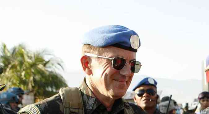 Floriano Peixoto, quando era comandante da Minustah(foto: Sophia Paris/ONU/DivulgaÃ§Ã£o)