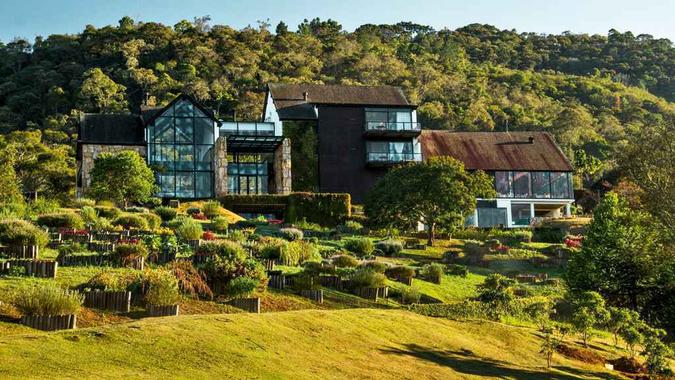 O hotel Botanique & Spa ocupa uma área de 80 mil metros quadrados na Serra da Mantiqueira, no sudeste do Brasil(foto: Elemento Comunicação ) O hotel Botanique & Spa ocupa uma área de 80 mil metros quadrados na Serra da Mantiqueira, no sudeste do Brasil(foto: Elemento Comunicação )