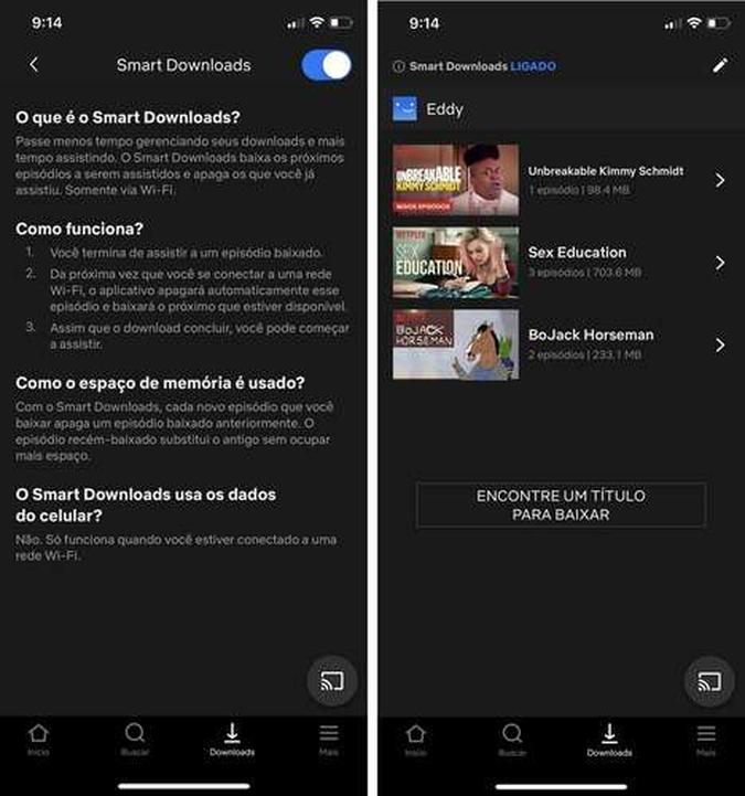 Netflix divulgou aos usuários como funciona o recurso smart downloads(foto: Netflix/Divulgação ) Netflix divulgou aos usuários como funciona o recurso smart downloads(foto: Netflix/Divulgação )