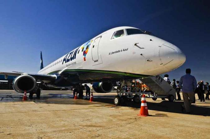 Azul disse apenas que problemas técnicos causaram a necessidade do pouso emergencial em Brasília(foto: Rafael Ohana/CB/D.A Press) Azul disse apenas que problemas técnicos causaram a necessidade do pouso emergencial em Brasília(foto: Rafael Ohana/CB/D.A Press)