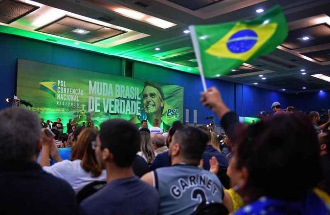O encontro reuniu uma plateia predominantemente masculina(foto: Carl de Souza/AFP) O encontro reuniu uma plateia predominantemente masculina(foto: Carl de Souza/AFP)