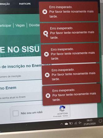 Estudantes reclamam de erro nas redes sociais(foto: Usuário do Twitter) Estudantes reclamam de erro nas redes sociais(foto: Usuário do Twitter)