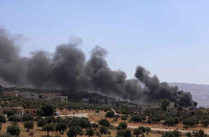 A ONU fez uma advertência do risco de uma crise humanitária em grande escala. (foto: OMAR HAJ KADOUR / AFP) A ONU fez uma advertência do risco de uma crise humanitária em grande escala. (foto: OMAR HAJ KADOUR / AFP)