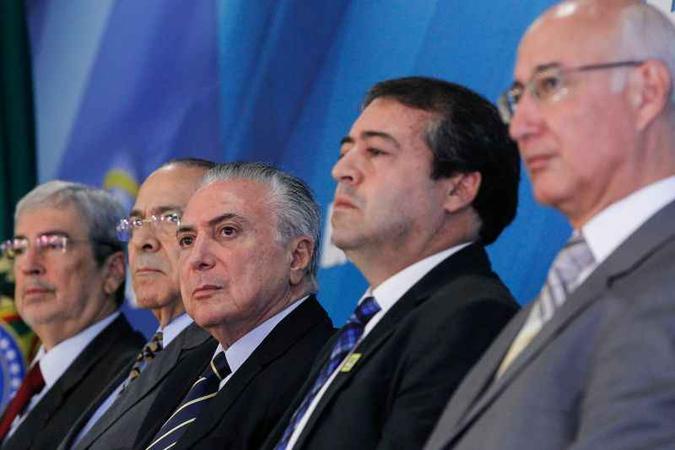 Temer, em cerimônia no Planalto: Temer, em cerimônia no Planalto: