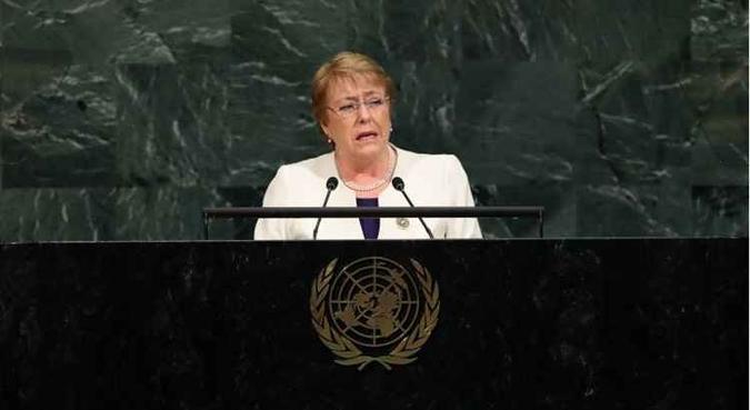 A nomeação de Bachelet ainda deve ser aprovada pela Assembleia Geral da ONU(foto: Drew Angerer) A nomeação de Bachelet ainda deve ser aprovada pela Assembleia Geral da ONU(foto: Drew Angerer)