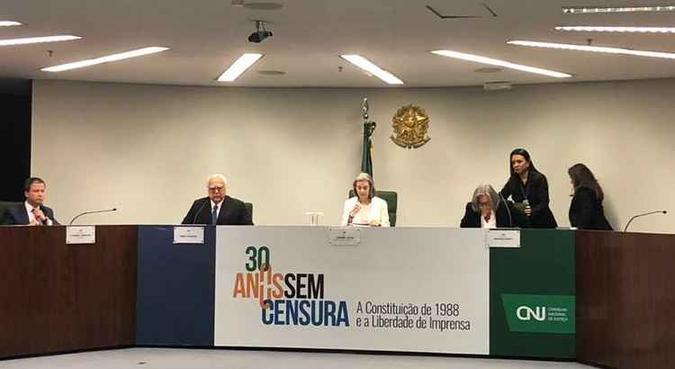 A presidente do STF disse que ainda acreditava na democracia do país, assim como no trabalho feito para garanti-la(foto: CNJ/Divulgação) A presidente do STF disse que ainda acreditava na democracia do país, assim como no trabalho feito para garanti-la(foto: CNJ/Divulgação)