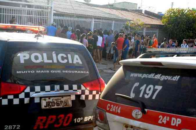 O crime aconteceu na tarde dessa sexta-feira (4/5) na QNO 15, em Ceilândia(foto: Bárbara Cabral/Esp. CB/D.A Press)