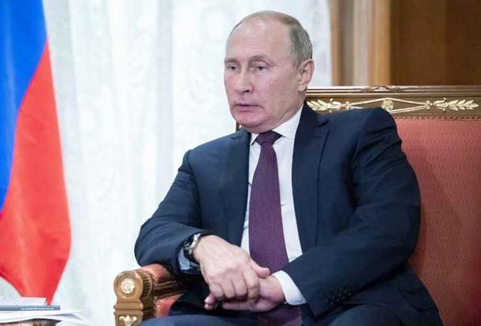 Vladimir Putin ordenou em 2016 reforçar o potencial nuclear militar da Rússia, assim como uma modernização dos armamentos(foto: AFP) Vladimir Putin ordenou em 2016 reforçar o potencial nuclear militar da Rússia, assim como uma modernização dos armamentos(foto: AFP)