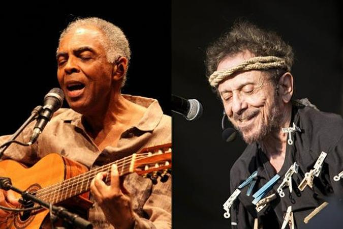 Gilberto Gil, 75 anos, e Tom Zé, 81, prestarão homenagem à Tropicália no Palco Brasil(foto: Reprodução/Internet) Gilberto Gil, 75 anos, e Tom Zé, 81, prestarão homenagem à Tropicália no Palco Brasil(foto: Reprodução/Internet)