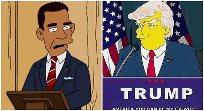 Obama e Trump já apareceram em episódios de 'Os Simpsons': abordagens diferentes(foto: Reprodução) Obama e Trump já apareceram em episódios de 'Os Simpsons': abordagens diferentes(foto: Reprodução)