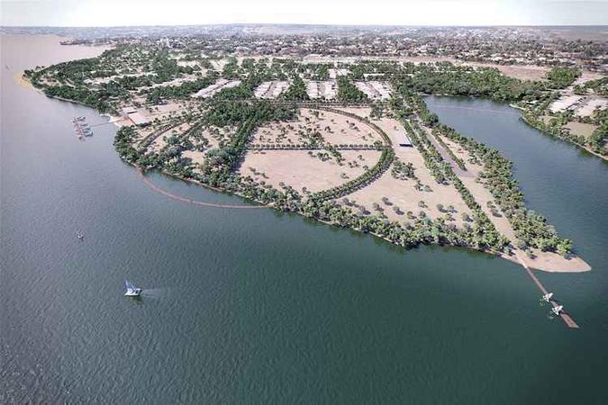 O projeto urbanístico de ocupação da orla do Lago Paranoá foi anunciado neste sábado (21/4)(foto: Divulgação/Agência Brasília) O projeto urbanístico de ocupação da orla do Lago Paranoá foi anunciado neste sábado (21/4)(foto: Divulgação/Agência Brasília)