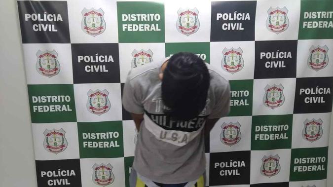 Wellington Brandão Cabral, 31 anos, preso em flagrante em uma agência no Setor de Indústria e Abastecimento (SIA)(foto: Polícia Civil/Divulgação) Wellington Brandão Cabral, 31 anos, preso em flagrante em uma agência no Setor de Indústria e Abastecimento (SIA)(foto: Polícia Civil/Divulgação)
