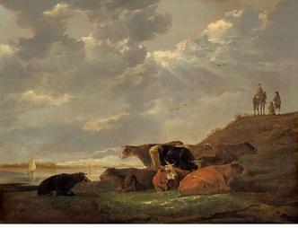 (foto: Aelbert Cuyp River Landscape with Cows) (foto: Aelbert Cuyp River Landscape with Cows)