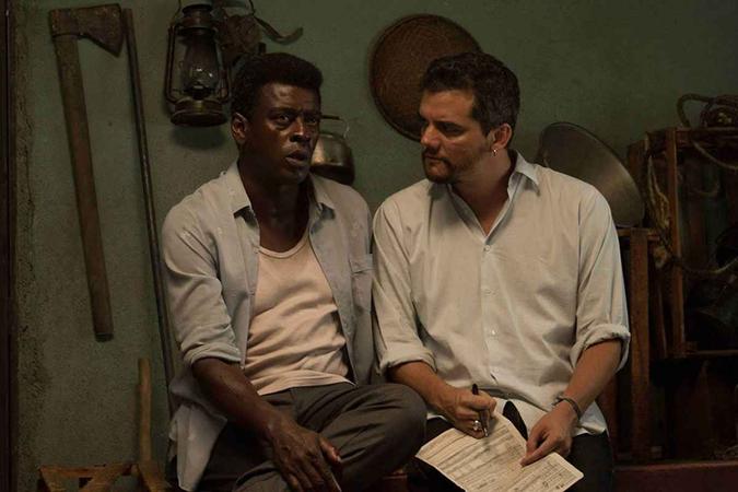 Seu Jorge e Wagner Moura, nos bastidores do longa(foto: O2 Filmes/ Divulgação) Seu Jorge e Wagner Moura, nos bastidores do longa(foto: O2 Filmes/ Divulgação)