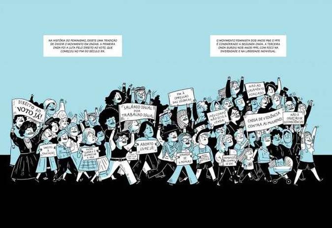 Feminismo desponta na publicação de Mulheres na luta (foto: Editora Seguinte / Divulgação) Feminismo desponta na publicação de Mulheres na luta (foto: Editora Seguinte / Divulgação)