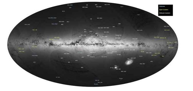 Mapa da Via Láctea com mais de 1 bilhão de estrelas(foto: Andre Moitinho, Marcia barros, Francois Mignard/AFP) Mapa da Via Láctea com mais de 1 bilhão de estrelas(foto: Andre Moitinho, Marcia barros, Francois Mignard/AFP)