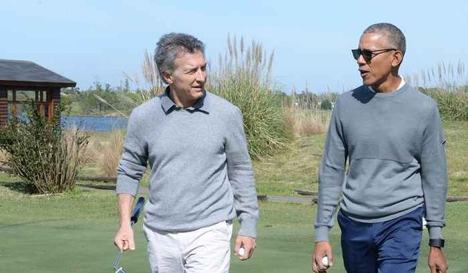Em seu encontro com empresários, Obama elogiou Macri (foto: AFP ) Em seu encontro com empresários, Obama elogiou Macri (foto: AFP )