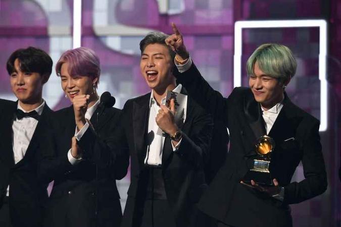 O grupo é os queridinhos dos kpop(foto: ROBYN BECK/AFP) O grupo é os queridinhos dos kpop(foto: ROBYN BECK/AFP)