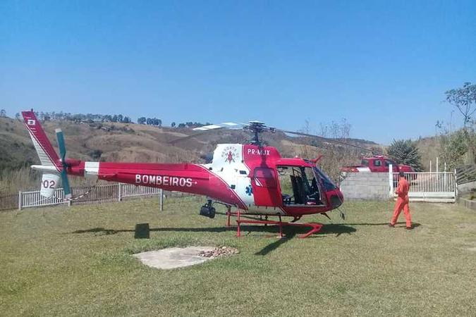 Bombeiros utilizaram helicóptero nas buscas a homem desaparecido(foto: Corpo de Bombeiros/Divulgação) Bombeiros utilizaram helicóptero nas buscas a homem desaparecido(foto: Corpo de Bombeiros/Divulgação)