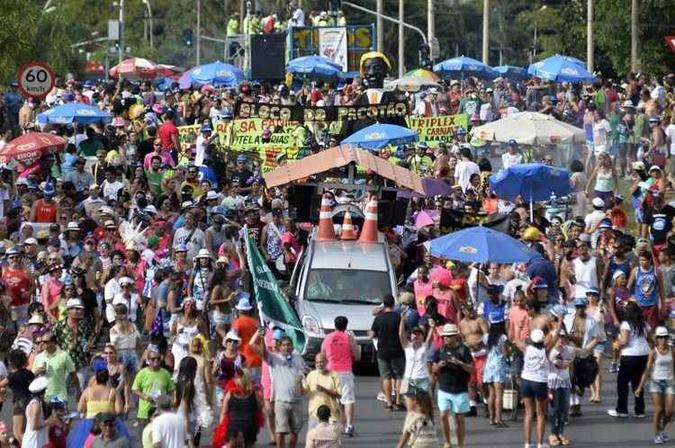 No ano passado, o Pacotão também foi marcado por protestos(foto: Breno Fortes/CB/D.A Press) No ano passado, o Pacotão também foi marcado por protestos(foto: Breno Fortes/CB/D.A Press)