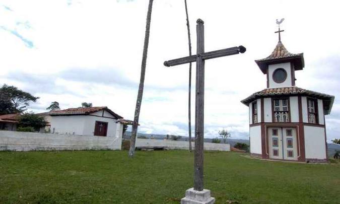 A Igreja Nossa Senhora do Rosário, construída em barro e madeira, é refer^encia (foto: Alfredo Duraes/EM/D.A Press) A Igreja Nossa Senhora do Rosário, construída em barro e madeira, é refer^encia (foto: Alfredo Duraes/EM/D.A Press)