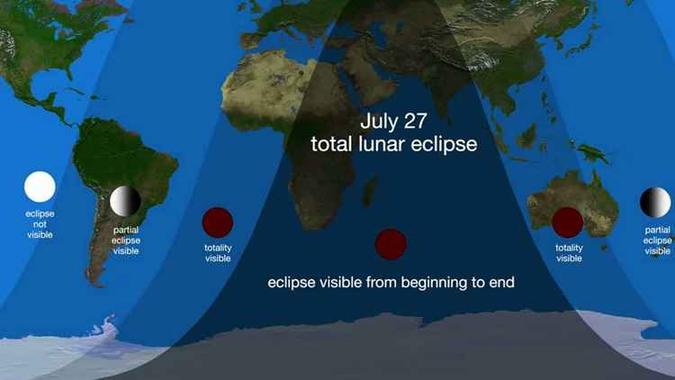 Infográfico da Nasa mostra quais partes do planeta conseguirão ver o eclipse(foto: Divulgação/Nasa) Infográfico da Nasa mostra quais partes do planeta conseguirão ver o eclipse(foto: Divulgação/Nasa)
