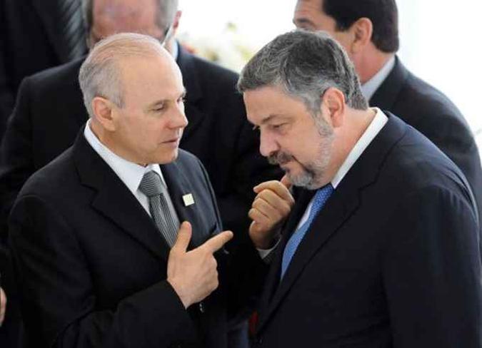 Mantega e Palocci: executivos da Odebrecht e publicitários também foram denunciados(foto: Edílson Rodrigues/CB/D.A Press) Mantega e Palocci: executivos da Odebrecht e publicitários também foram denunciados(foto: Edílson Rodrigues/CB/D.A Press)