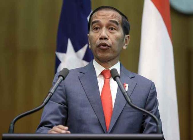 Joko Widodo, presidente da Indonésia, não é favorável ao retorno dos suposto militantes e de suas famílias que viajaram à Síria e outros países para lutar ao lado do EI.(foto: Rick Rycroft / POOL / AFP) Joko Widodo, presidente da Indonésia, não é favorável ao retorno dos suposto militantes e de suas famílias que viajaram à Síria e outros países para lutar ao lado do EI.(foto: Rick Rycroft / POOL / AFP)