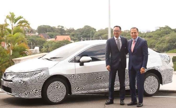 A apresentação da tecnologia ocorreu no Palácio dos Bandeirantes, sede do governo paulista.(foto: Toyota/Divulgação) A apresentação da tecnologia ocorreu no Palácio dos Bandeirantes, sede do governo paulista.(foto: Toyota/Divulgação)