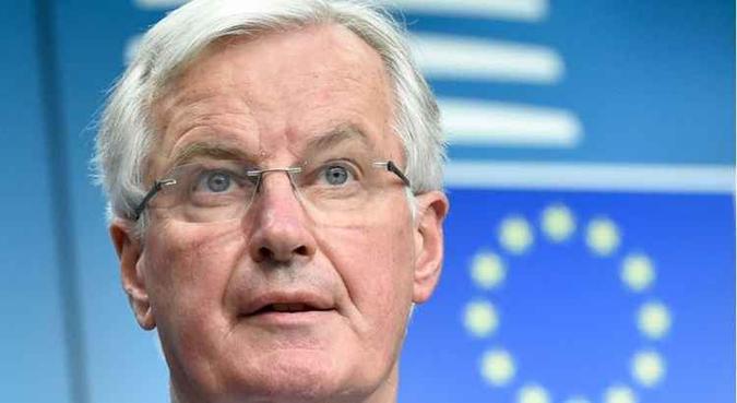 Mas, por enquanto, 'a transição não é um fato', advertiu Barnier(foto: John Thays/AFP ) Mas, por enquanto, 'a transição não é um fato', advertiu Barnier(foto: John Thays/AFP )