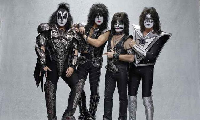 A maquiagem é uma das características mais marcantes da banda(foto: Kiss/Divulgação) A maquiagem é uma das características mais marcantes da banda(foto: Kiss/Divulgação)