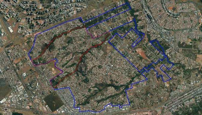 Imagem de satélite da área no processo de regularização: o setor tem 7,7 mil lotes, divididos em nove etapas (foto: Terracap/Divulgação) Imagem de satélite da área no processo de regularização: o setor tem 7,7 mil lotes, divididos em nove etapas (foto: Terracap/Divulgação)