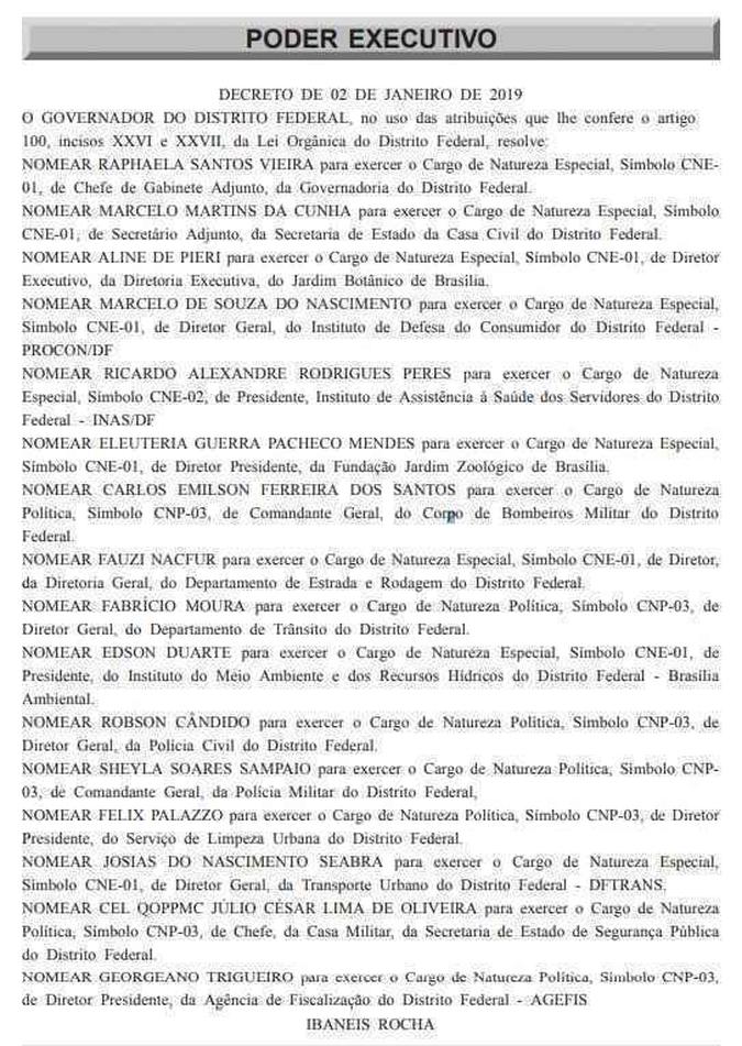 (foto: Reprodução/Diário Oficial) (foto: Reprodução/Diário Oficial)