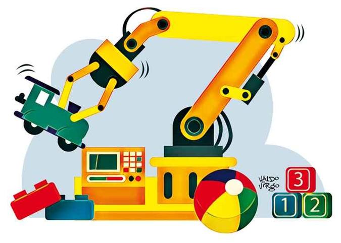 O sistema de predição utiliza inteligência artificial para determinar as consequências de uma ação do robô(foto: Valdo Virgo/Arte/CB/D.A Press) O sistema de predição utiliza inteligência artificial para determinar as consequências de uma ação do robô(foto: Valdo Virgo/Arte/CB/D.A Press)